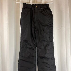 Kids Black Insulated Snow Ski Pants (7/8)